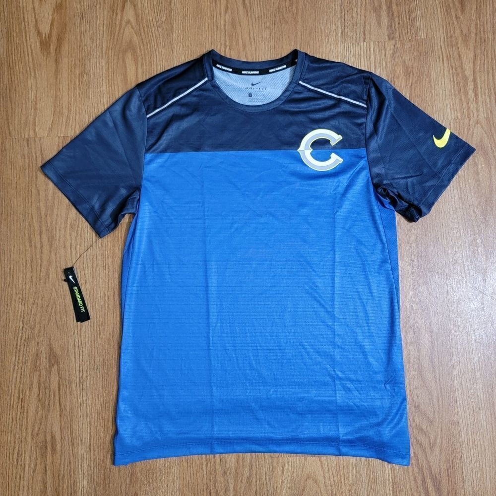 Nike Miler Chicago Marathon Limited Edition Men's Running T-Shirt Blue Small S
